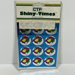 Vintage 80s Stickers CTP Foil Mylar Balloons Wonderful Pack of 36 Birthday Shiny