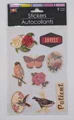 Flowers Birds & Butterflies Scrapbooking Stickers By Jot