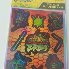 Heartline, Hallmark, TMNT, Teenage Mutant Ninja Turtles, Foil Stickers, 2 Sheets