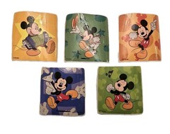 Vintage Smile Makers Mickey Disney Stickers Lot of 5 2.5 x 2.5 Inches