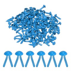 Brads for Paper Crafts, 150 Pcs Blue Metal Round Paper Fasteners, 8 mm