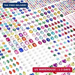 Gem Stickers, 3897Pcs Rhinestone Stickers Stick on Gems for Crafts Self Adhesive