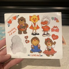 Vintage 1980s Stickers New Sealed Stickers Hallmark AGC Carlton Randor Suzy Spaf