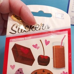 NEW Mello Smello Scratch ‘n Sniff Chocolates Scented Stickers Dessert Cake Pie
