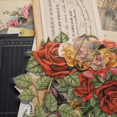 Vintage Scrapbooking/ Junk Journaling Mixed Lot Paper Cardstock Floral