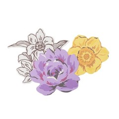 Crate Paper MOONLIGHT MAGIC FLORALS (40pc) EPHEMERA DIE CUTS scrapbooking