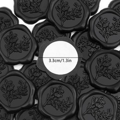 Black Wax Seal Stickers,Self Adhesive Envelope Seal Stickers,Great for Christmas