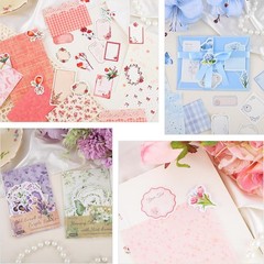 Vibrant Floral Scrapbook Stickers & Papers Set – 480 Pcs for Endless Creativity