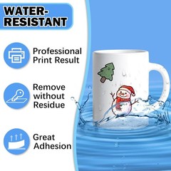 Durable & Easy-Cut 35 Sheets Vinyl Sticker Paper for Vibrant Inkjet Designs