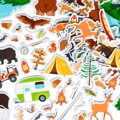 Outdoor Foam Stickers Pack of 164, Animal Themes for Crafts and Party Favors