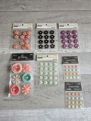 Sticker Lot – Flowers Scrapbooking 3D Stickers – Floral Spring RARE HTF #106