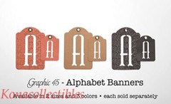 Graphic 45 Staples ALPHABET BANNERS-Kraft 46 Pieces 3.875″ x5 3/4″