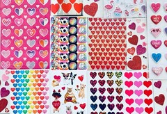 399+ STICKERS | Love Valentine Day Theme Cards Hearts Flowers Teacher School Lot
