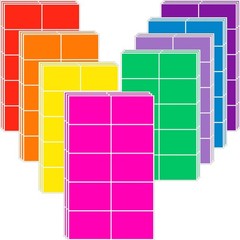 Colored Labels Stickers 3 x 2 Inch Rectangular Moving Labels 8 Colors 240 Pack