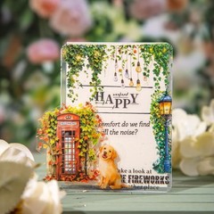Charming Vintage Floral Sticker Book Set – 4 Books, 64 Pre-Cut Craft Stickers