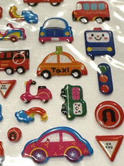 Transportation Stickers Truck Ambulance Scooter Taxi Bus Stop Lot of 2 NEW READ