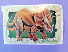 vintage 90’s Smilemakers Triceratops dinosaur sticker module *damaged*