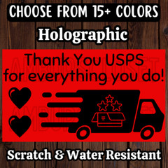 50 USPS DELIVERY STICKERS 2.25″ SHIPPING LABELS SEAL THANK YOU SCRATCH RESISTANT