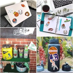 155-Piece Waterproof Sports Stickers Set for Kids – Basketball & Football Fun