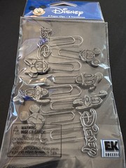 Disney Mickey & Friends (8) Pewter Paper Clips Planner Donald Goofy Pluto NIP