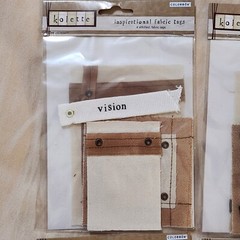 NEW Lot 4 Pkgs Kolette Fabric Tags Love Friendship Journeys Inspirational -B