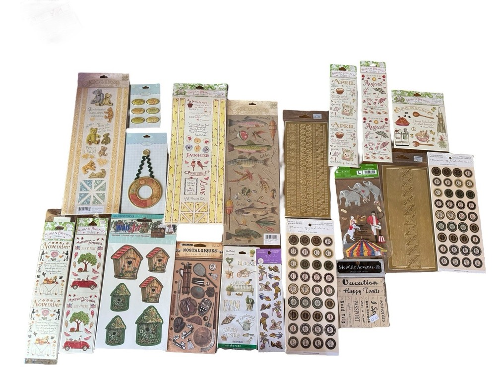 Vtg/Modern Huge Sticker Lot Various Brands Embellishments Borders Letters