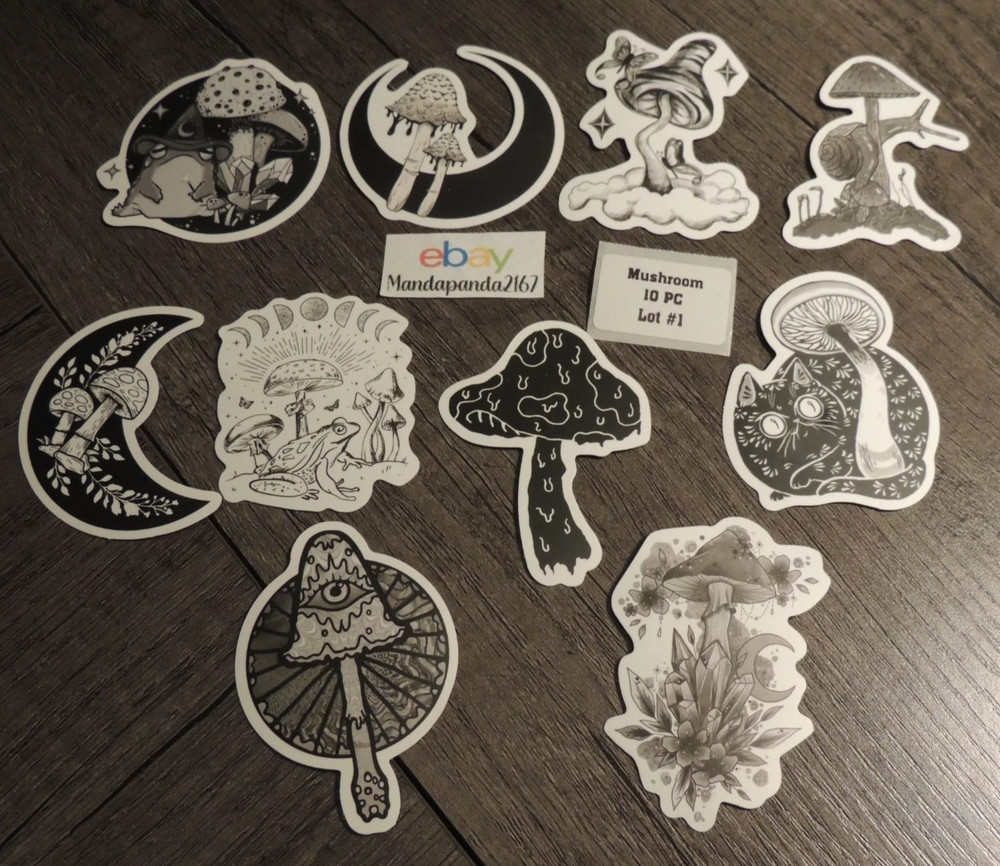 Mushroom – Mixed – Stickers – 10 PCs – Choose between 7 styles! See Description