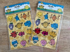 Lot Of 2 Vintage Little Miss Mr. Men 3D Sticker Sheet Roger Hargreaves 2012