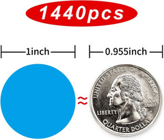 Dot Stickers,1440 PCS Color Code Label, 1Inch Garage Sale Stickers, Yard Sale Pr