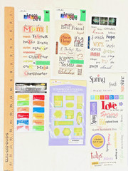 6 CRAFTING Scrapbook Sticker Sets PHRASE CAFE-Ms ELIZABETHS-SPRING SAYINGS 2004