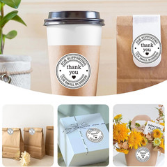 2″ round Classic Retro Stickers Thank You for Supporting Our Small Business S…