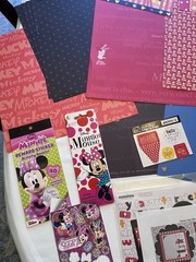 Disney Minnie and Mickey Mouse Scrapbook papers, Stickers, and kits