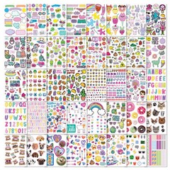 1000+ Cute Kids Stickers Book 40 Pages Scrapbook Planner Craft Reward Sticke