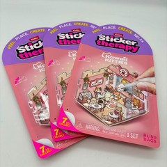 Sticker Therapy Kawaii Kitties Miniature Scene Activity Blind Bag by Zuru (x3)