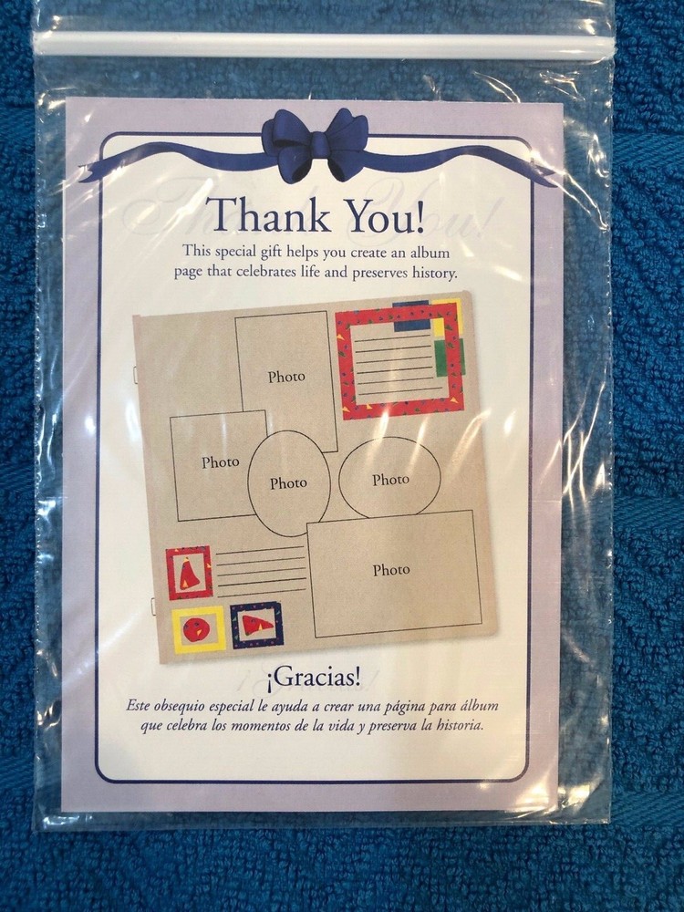 Creative Memories Thank You – Squares – Red, Blue, Yellow & Green Sticker Pack