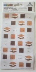 Momoko Scented Stickers, Smores Chocolate Marshmallow &Graham Cracker Theme,96ct