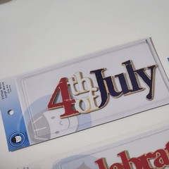 NEW Lot 3 Pkg Lil Davis Vintage Wood Words JULY 4 CELEBRATE FIREWORKS FREEDOM -F