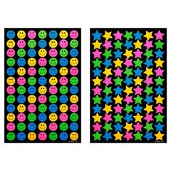 Assorted Rainbow Colorful Stickers Standard Glossy 4 Sheets by American Greeting