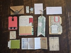 15 Piece Handmade Junk Journaling Ephemera Pack Folio Pocket Tags