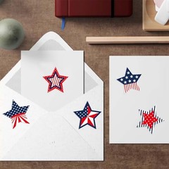 500 Pcs 4th of July Patriotic Stickers 1.5Inch American Flag Sticker USA Four…