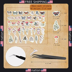 200pcs Vintage Scrapbook Stickers – Aesthetic Ephemera for Journals & Planners