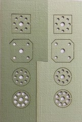 CIRCLE TOPPERS GREEN TEXTURED Laser Die-Cuts(8pc)Deluxe Cuts•Buttons•Beads •Cute
