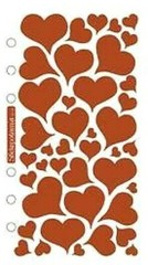 Hearts Valentine’s Day Valentine Red Metallic Foil Love Sticko Stickers