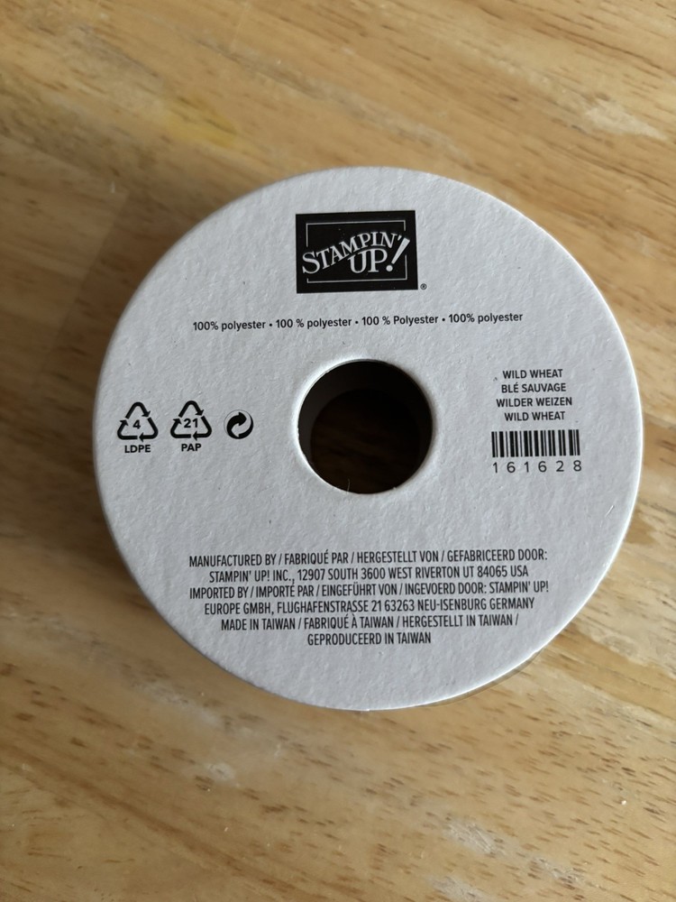Stampin Up! WILD WHEAT 3/8” TEXTURED RIBBON NEW 10 Yards