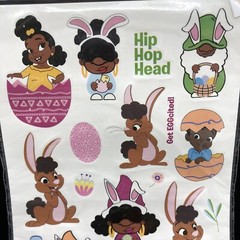 Black Paper Party Easter Stickers 32 Sheets Chocolate Bunny Kids Bundle 4 Packs