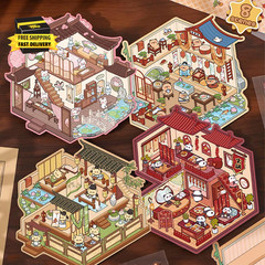 3D Sticker Scene 8PCS Mini Scene Stickers for Adults 3D Stickers Scene Set Cute
