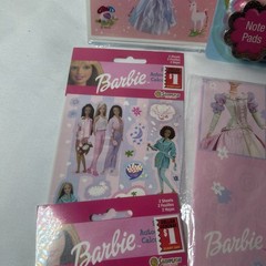 Vintage Barbie Party Lot Stickers Gift Wrap Party Favors Notepad Unused Y2K 2000