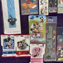 Disney Scrapbook Mickey Minnie Donald Goofy Sticker Lot Paper Cut Outs Parks