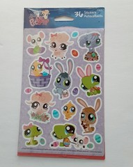 2010 New American Greetings Stickety Doo Da Littlest Pet Shop Easter Stickers