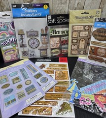 9 Packages Stickers Embellishments Mixed Media Scrapbooking Card Making Crafts